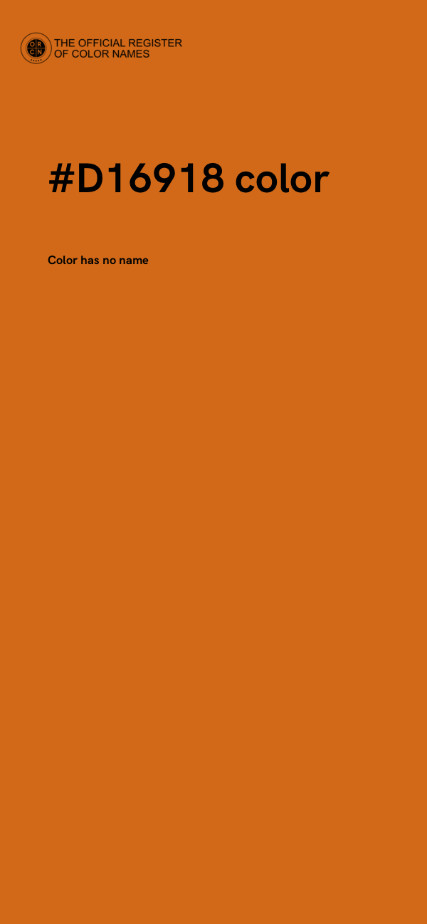 #D16918 color image