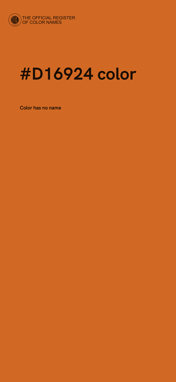 #D16924 color image