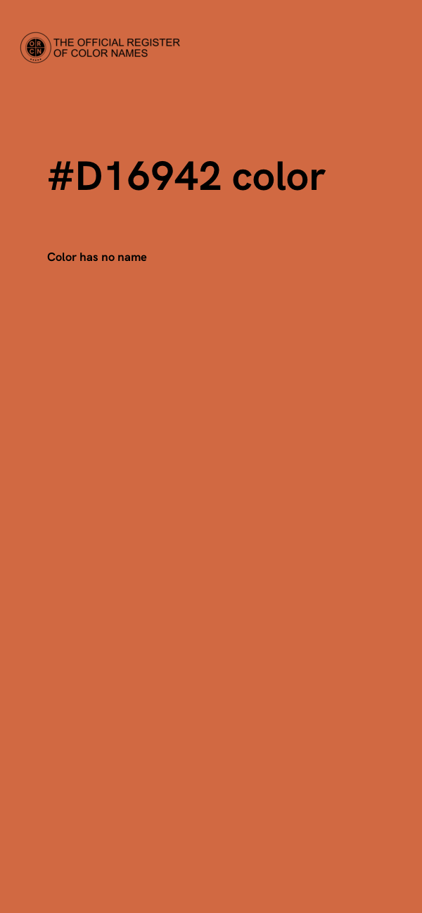 #D16942 color image