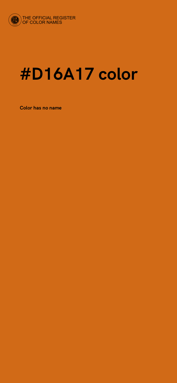 #D16A17 color image