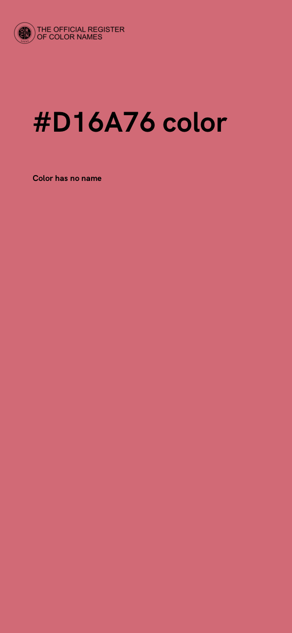 #D16A76 color image