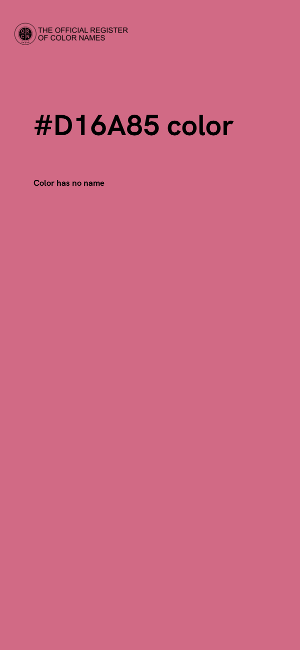 #D16A85 color image