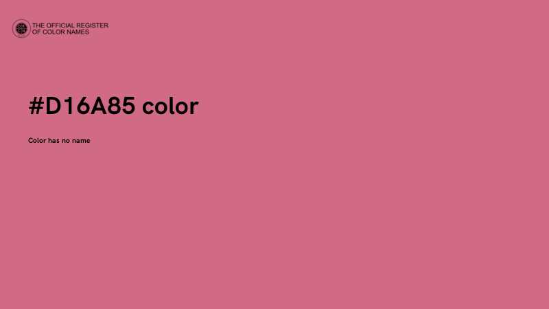#D16A85 color image