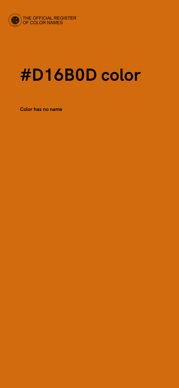 #D16B0D color image