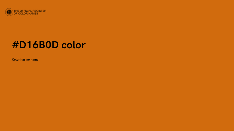 #D16B0D color image