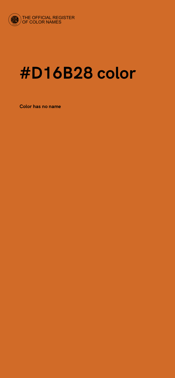 #D16B28 color image
