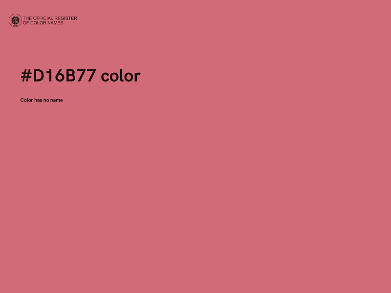 #D16B77 color image