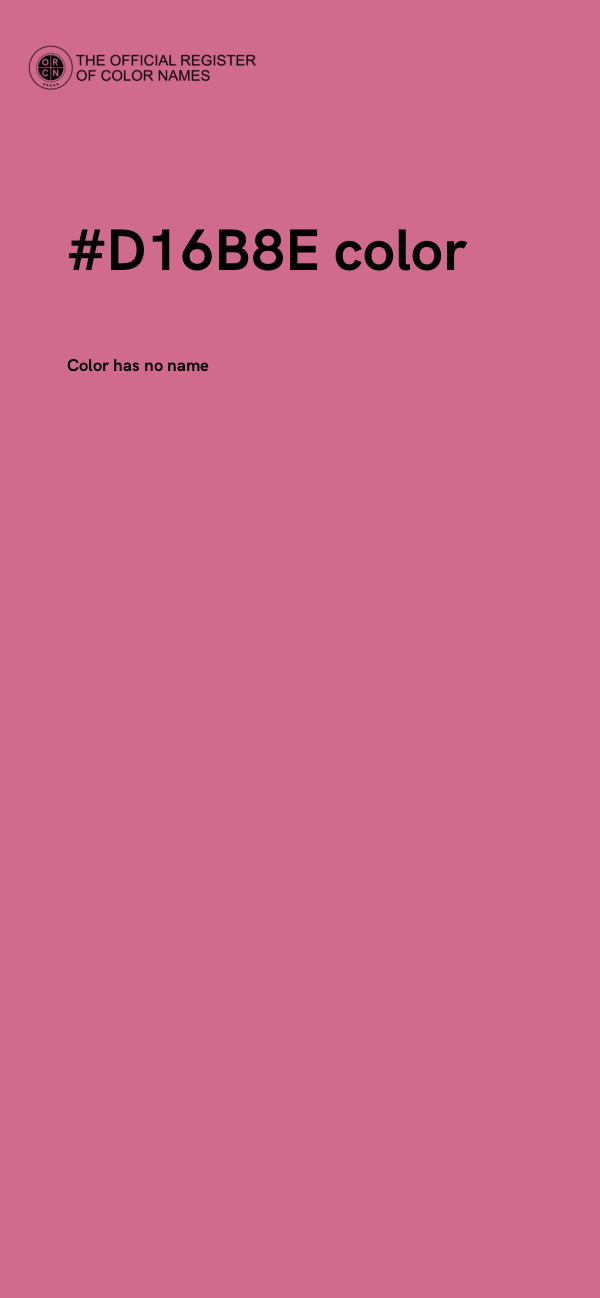 #D16B8E color image