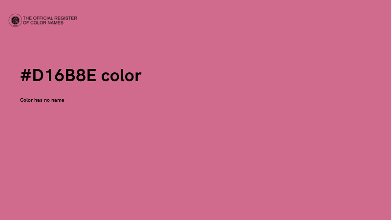 #D16B8E color image