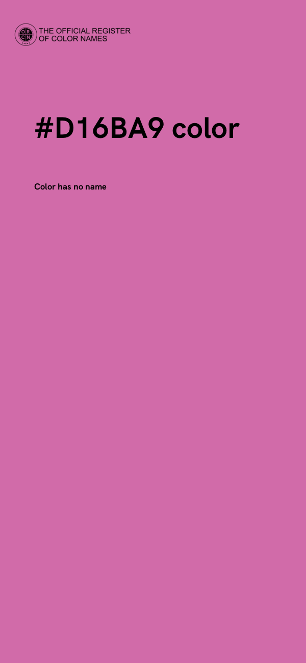 #D16BA9 color image