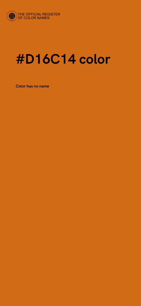 #D16C14 color image