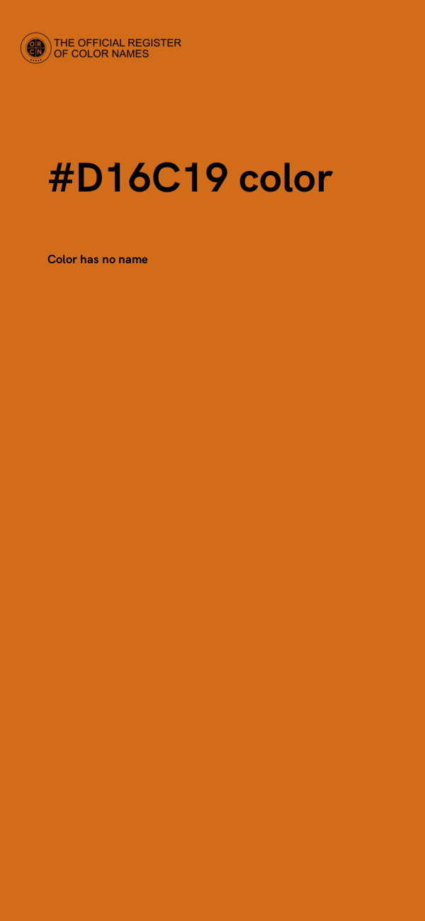 #D16C19 color image