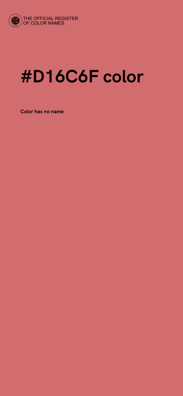 #D16C6F color image
