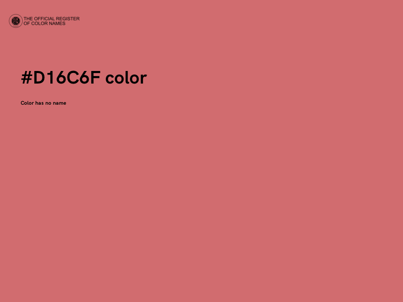 #D16C6F color image