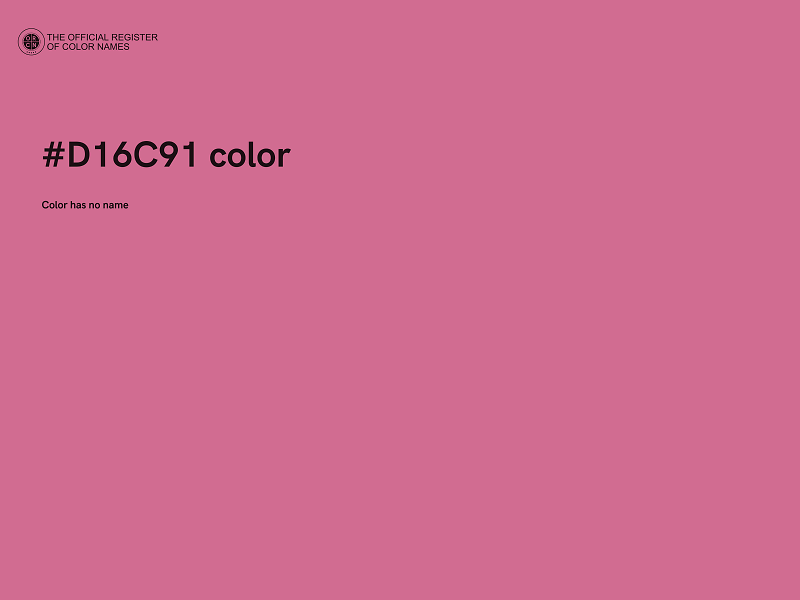 #D16C91 color image