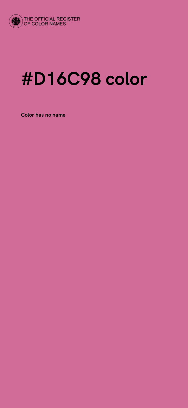 #D16C98 color image