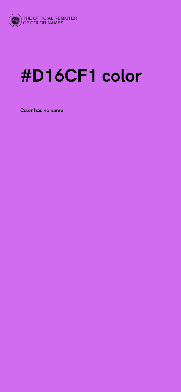 #D16CF1 color image