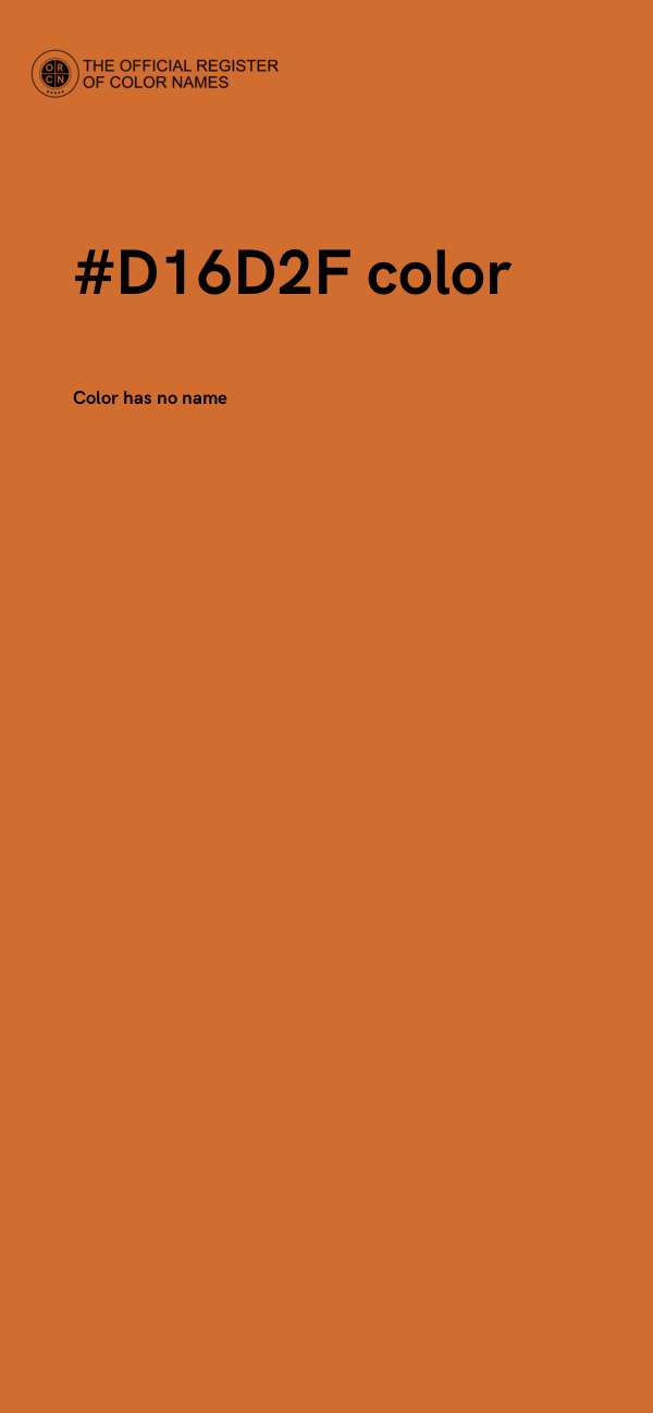 #D16D2F color image