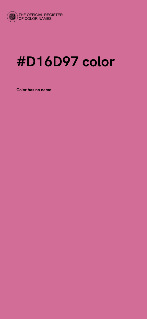 #D16D97 color image