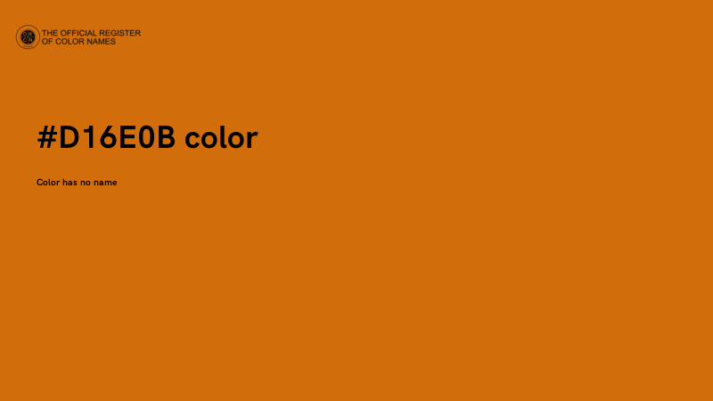 #D16E0B color image