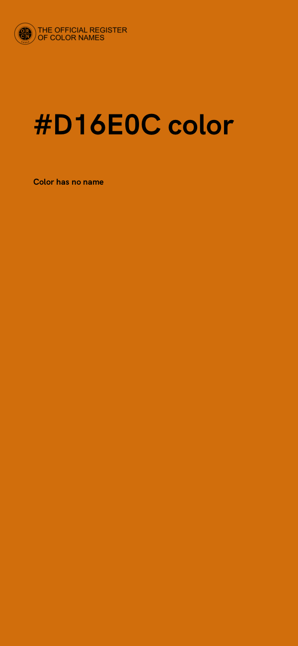 #D16E0C color image