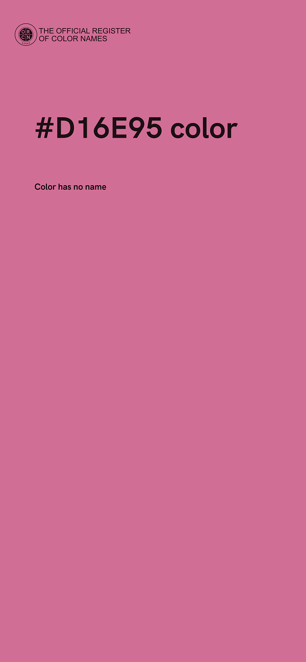 #D16E95 color image
