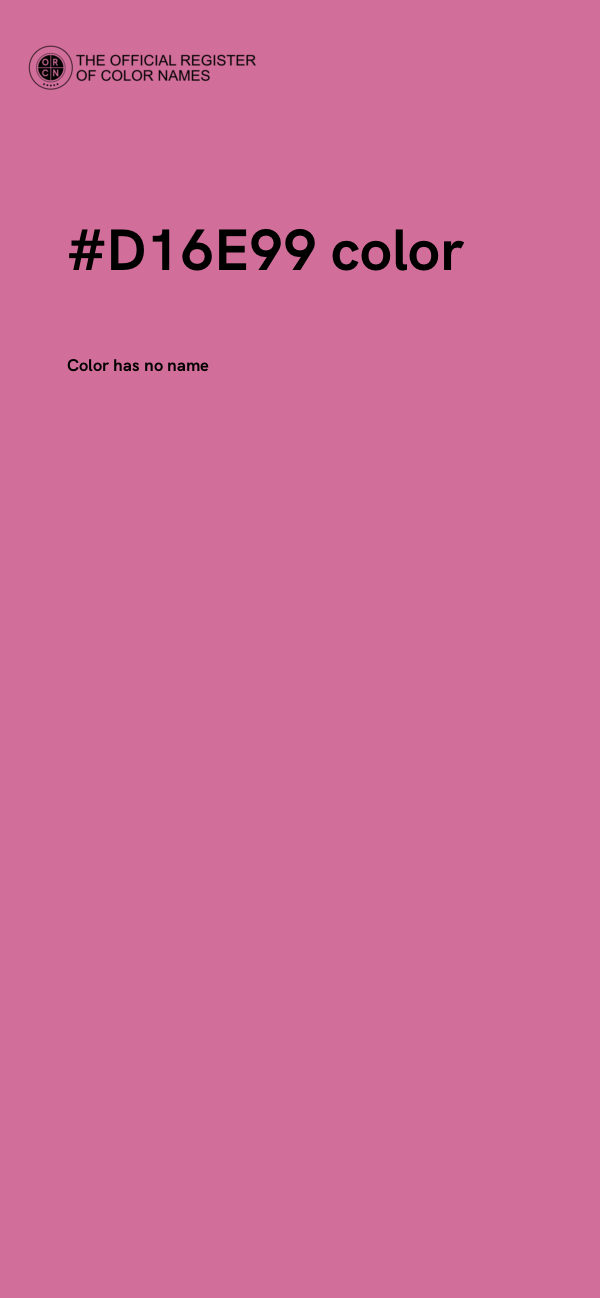 #D16E99 color image