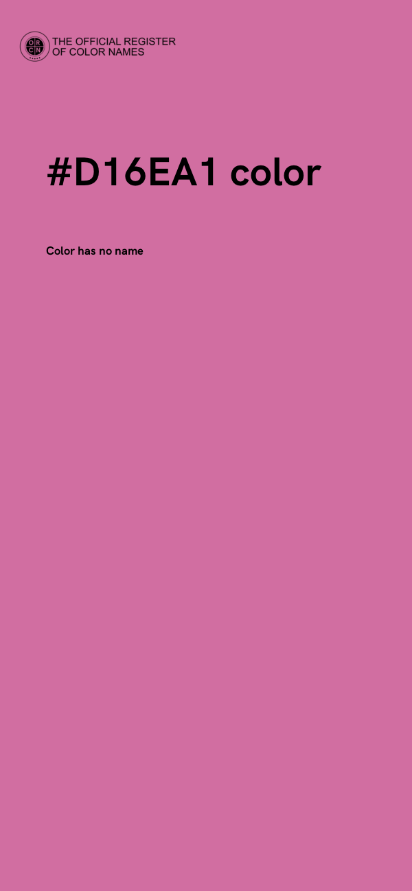 #D16EA1 color image