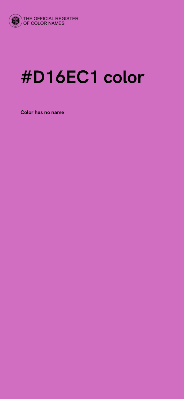 #D16EC1 color image
