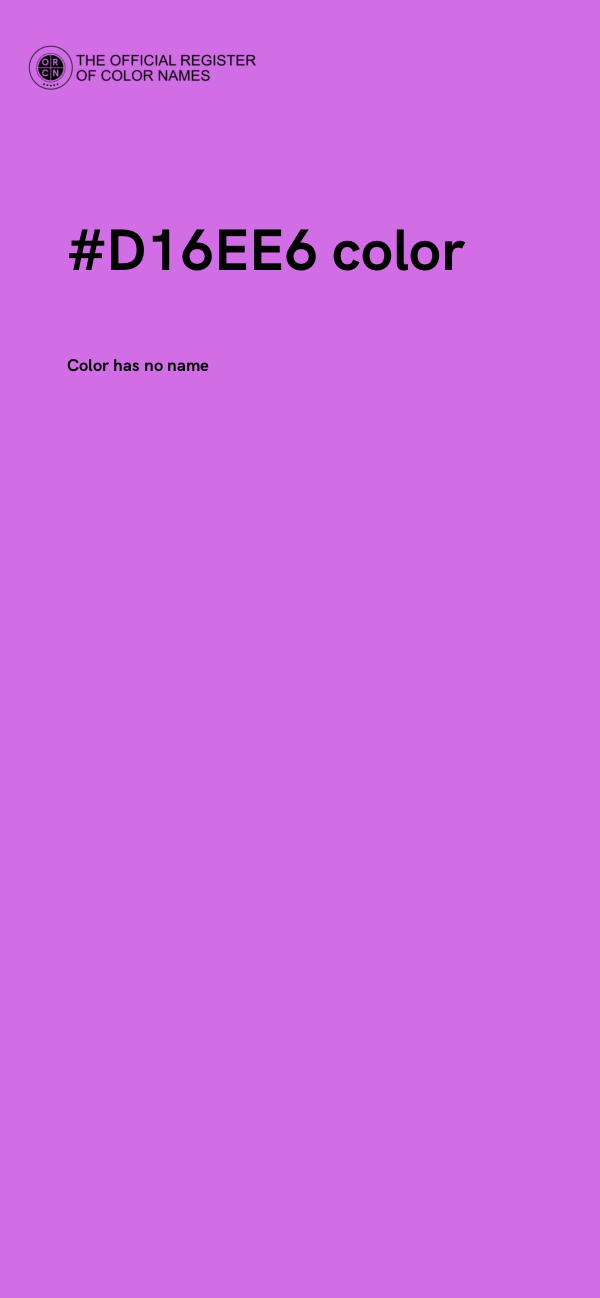 #D16EE6 color image