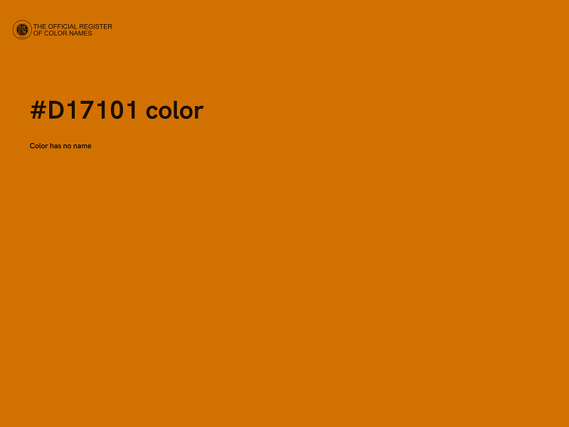 #D17101 color image