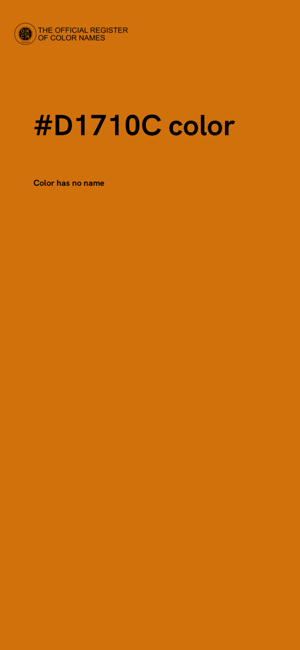 #D1710C color image