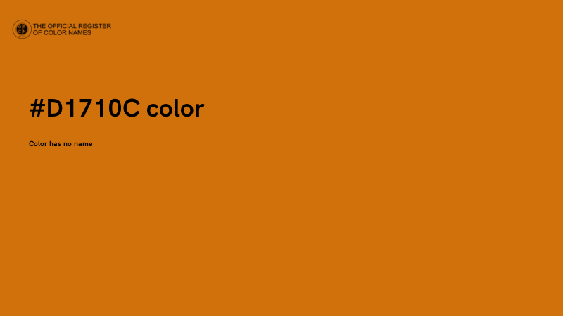 #D1710C color image