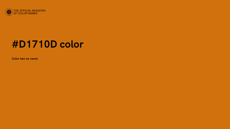 #D1710D color image