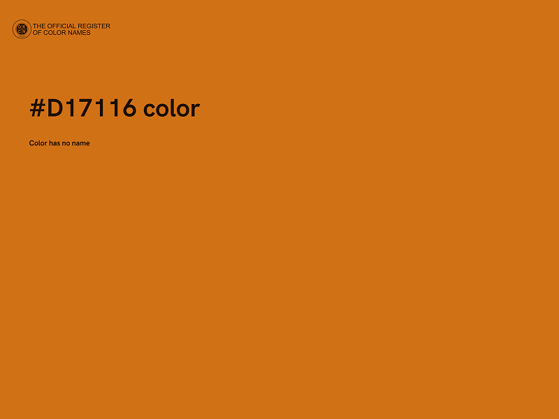 #D17116 color image