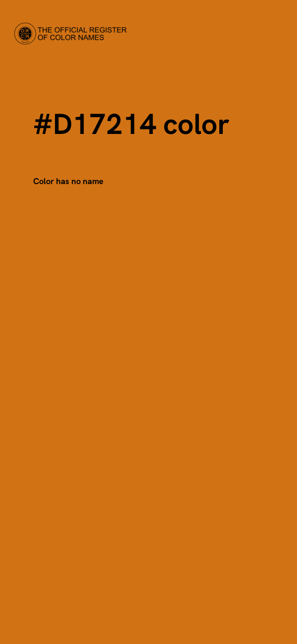 #D17214 color image