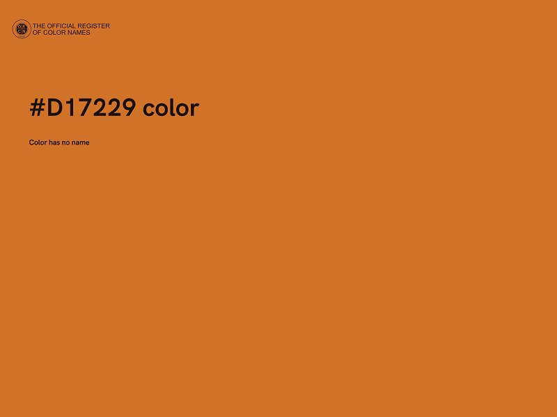 #D17229 color image