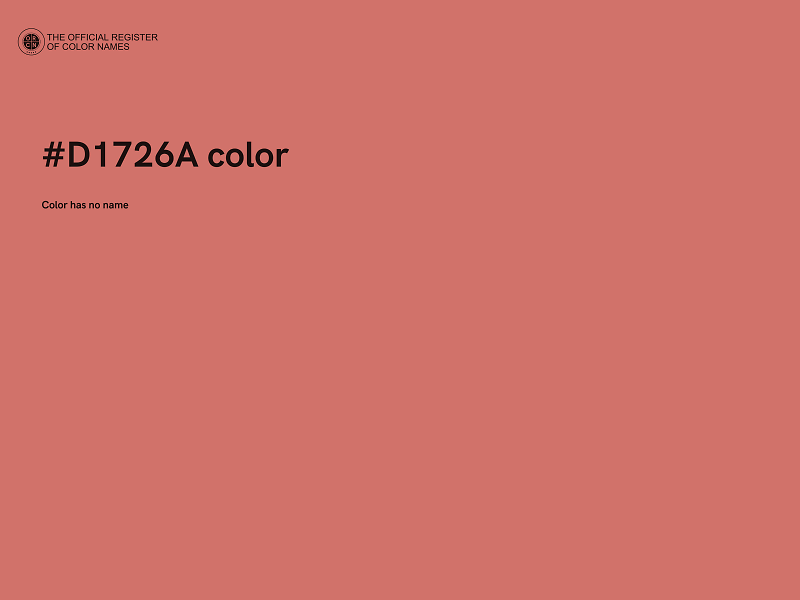 #D1726A color image