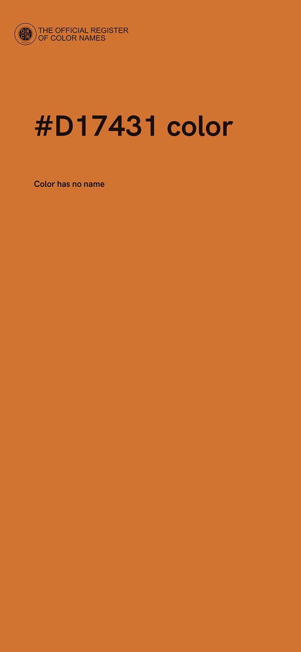 #D17431 color image