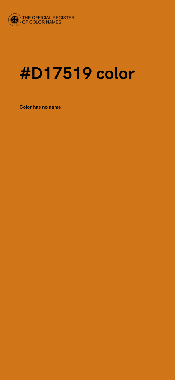 #D17519 color image