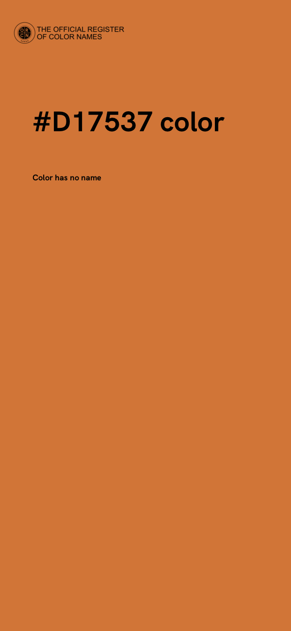 #D17537 color image