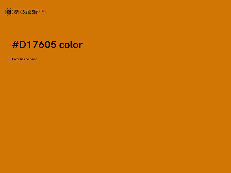 #D17605 color image