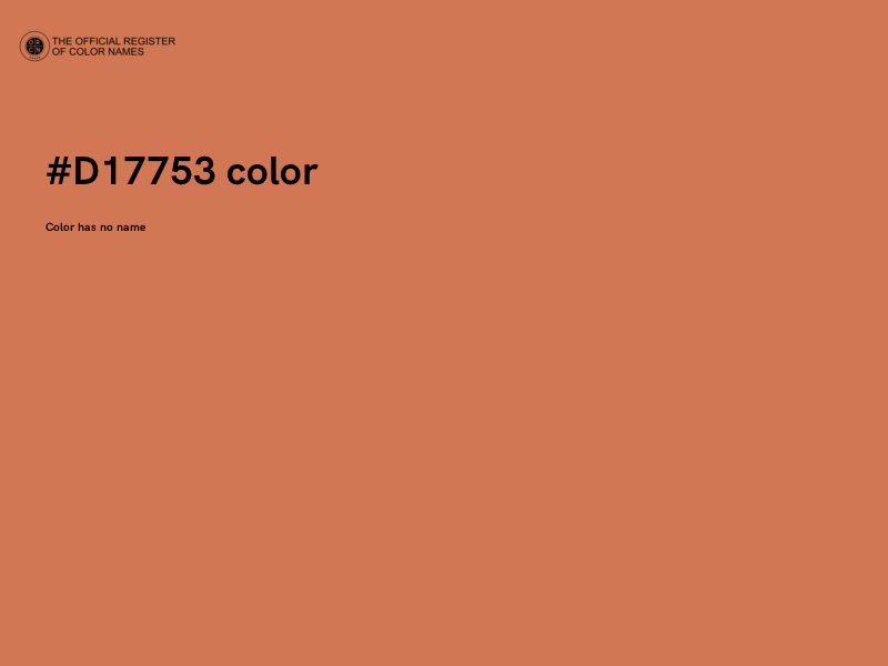 #D17753 color image