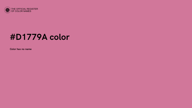 #D1779A color image