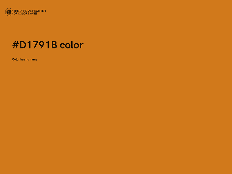 #D1791B color image