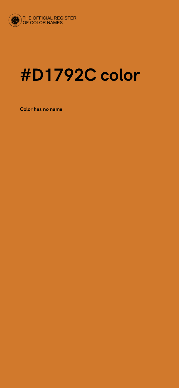 #D1792C color image