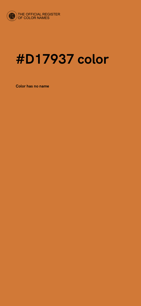 #D17937 color image