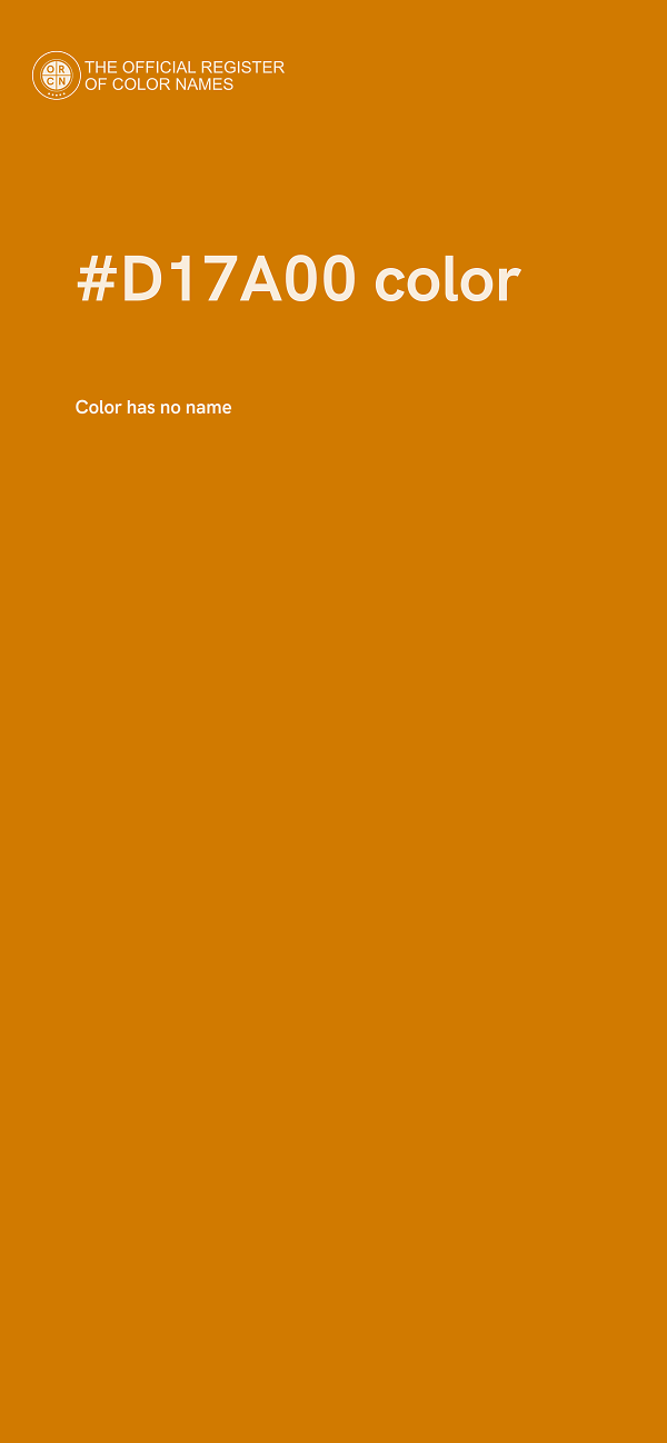 #D17A00 color image