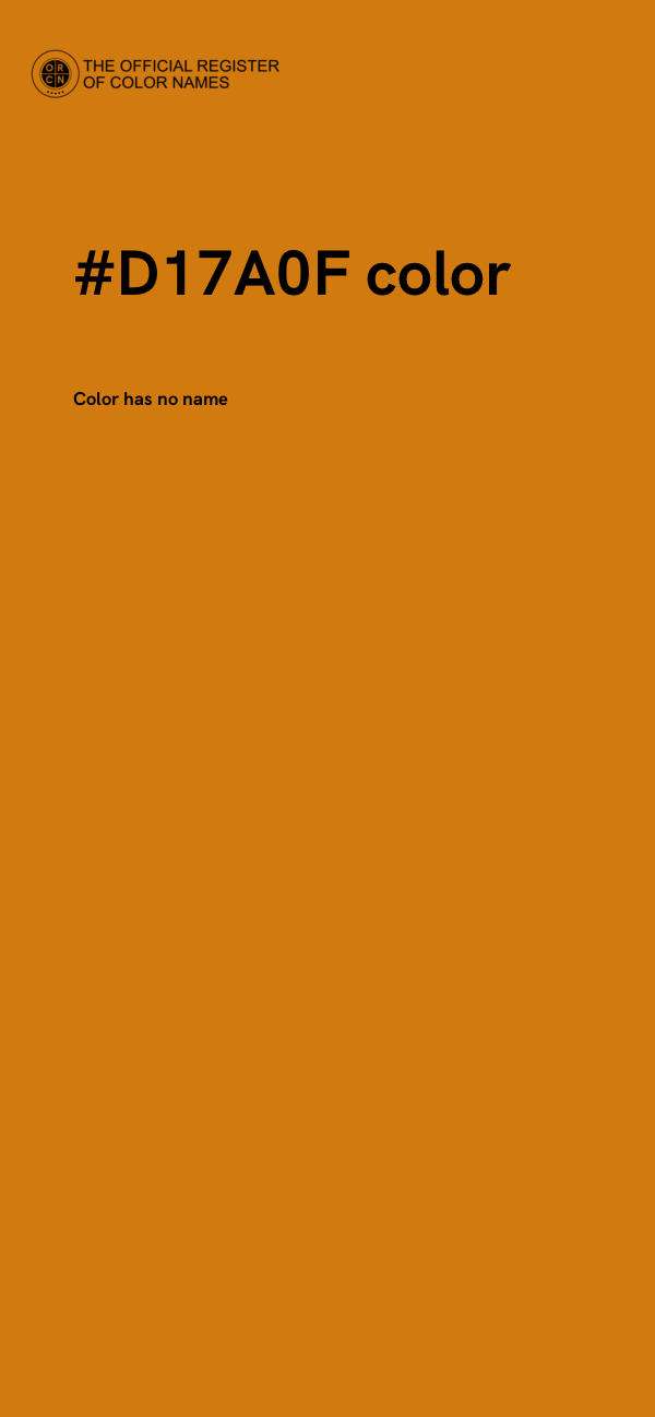 #D17A0F color image