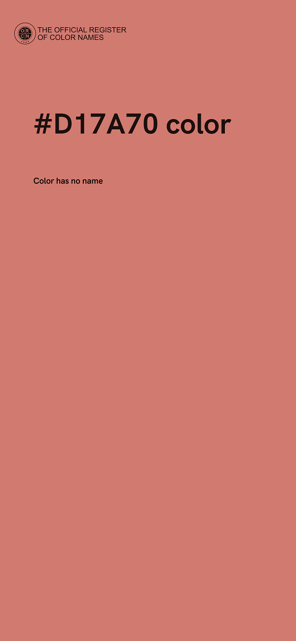 #D17A70 color image